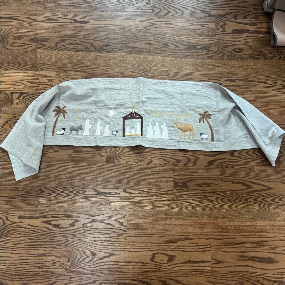 Nativity set table runner